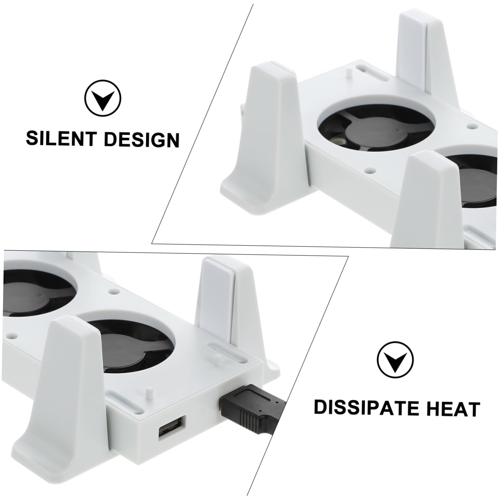 LABRIMP 1 Juego Soporte Vertical para Consola con Ventilador de Enfriamiento Ajustable Base para S con Función de Inteligente el de Aire Disipación de