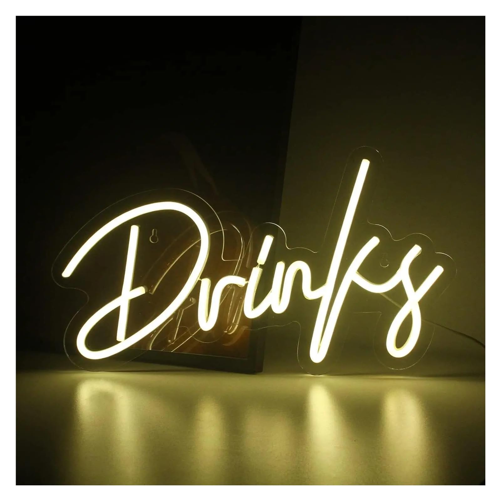 LEMST Sign Lamp Commercial Neon Signs USB Powered, Drinks Lettera Neon Lights Suitable for Shop Decor Dimmable Night Lights 25cmx40cm(B)