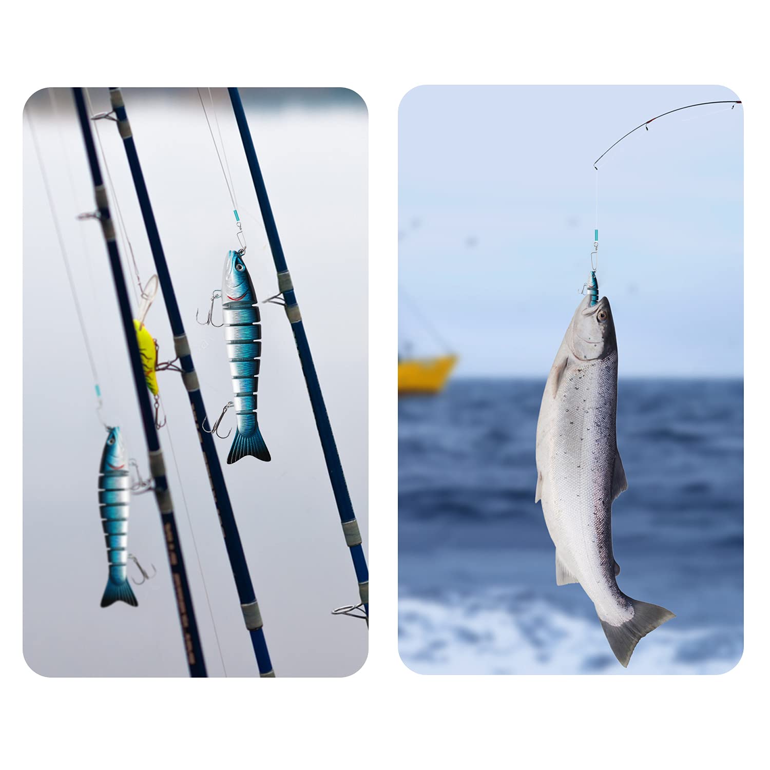 100％ Ligne de Pêche au Fluorocarbone 6-20 KG, Bas de Ligne en Flurocarbone Articulation Pivotante Accessoires de Pêche Leaders de Pêche