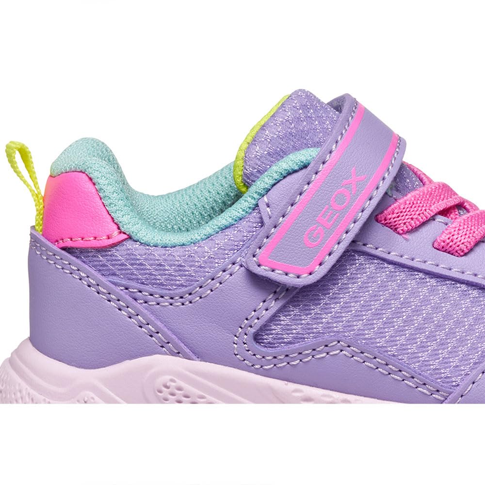 Geox B Sprintye Girl, Zapatillas Niñas, Dk Lilac Fluo Fuchsi, 25 EU