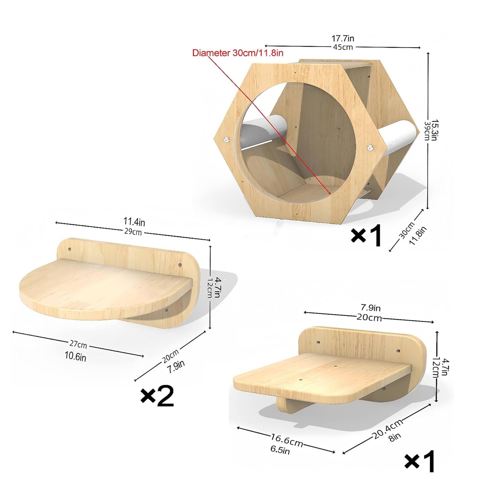 Mensole da parete in legno trasparente, letto a capsula per gatti, mobili per interni, posatoio per riposare e giocare comodamente