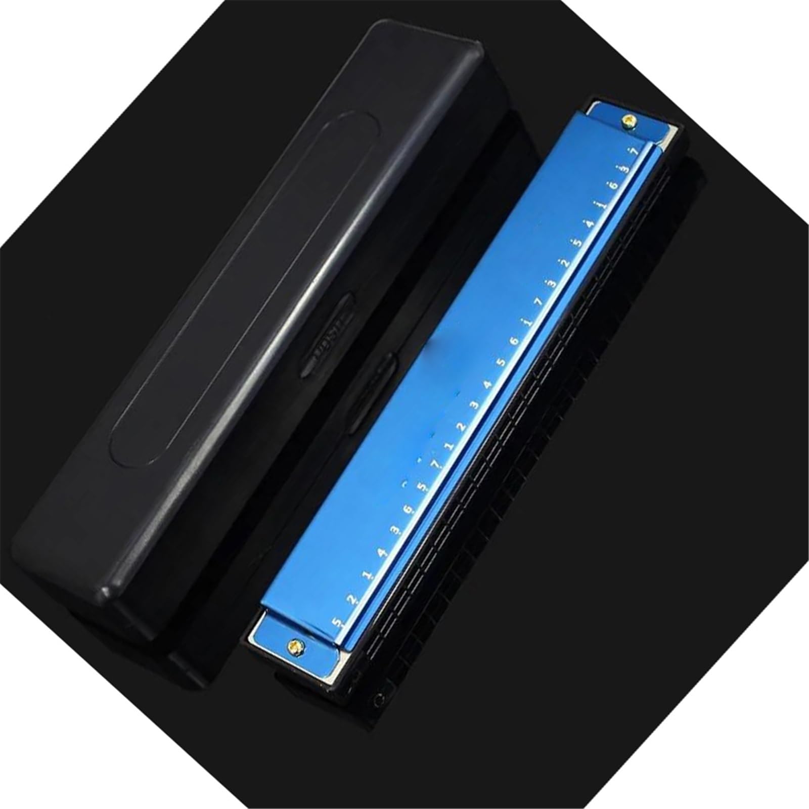 Armonica Blues Chiave C Dell'armonica A 24 Fori | Armonica Principianti Adulti Strumenti di introduzione alla chiave polifonica C a 24 buche(Blue)