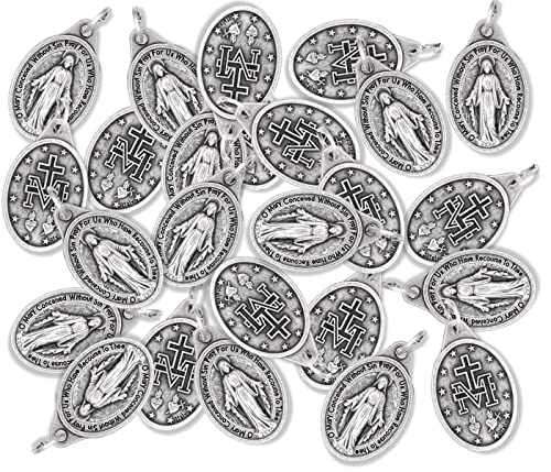Bulk Pack of 100 - Miraculous Medal Pendant for Necklace -1