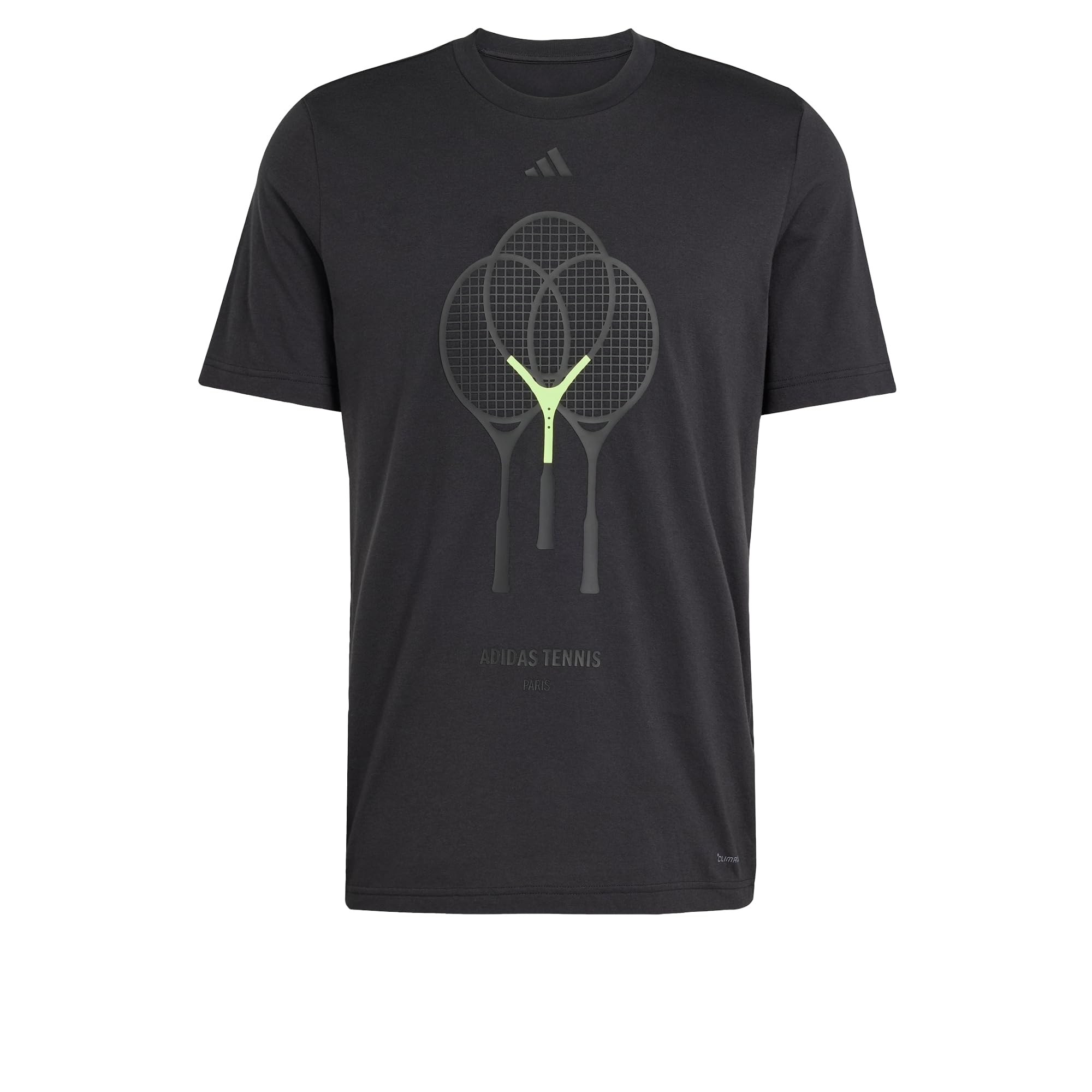 adidas Men's Tennis 3 Rackets Graphic T-Shirt, Black, XXL
