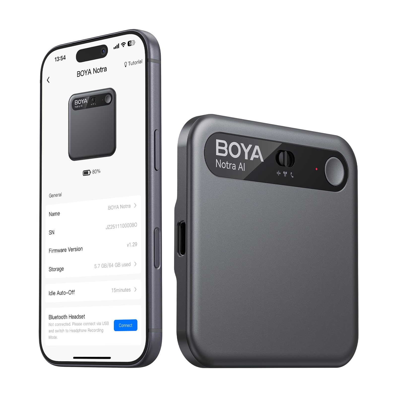 BOYA Notra AI Voice Recorder product image