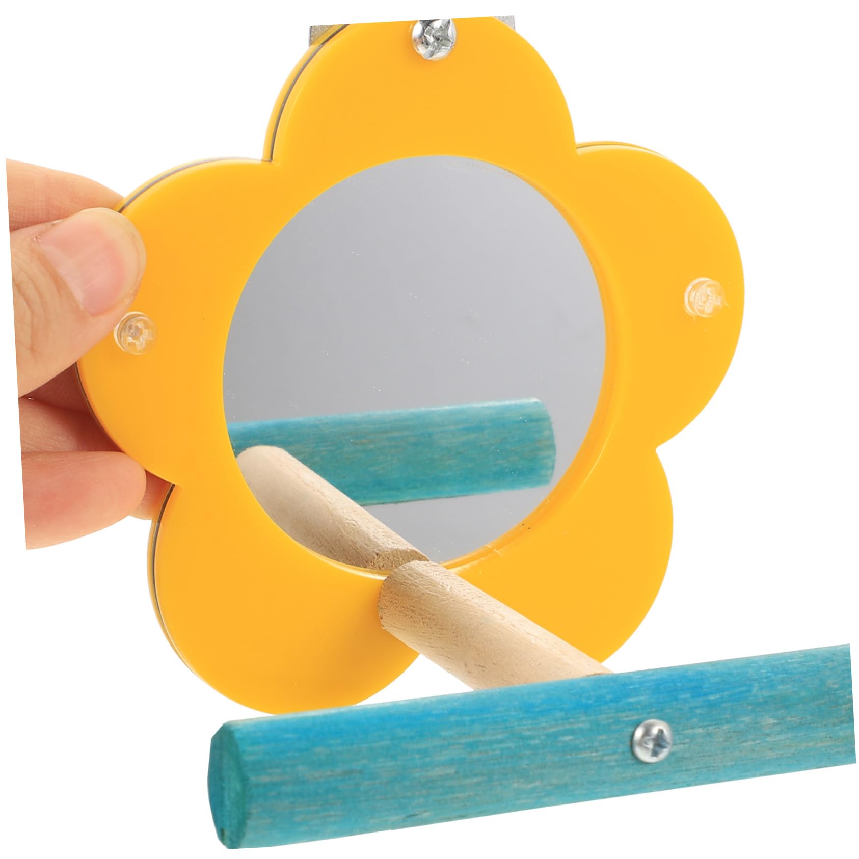 BESPORTBLE 5piezas Espejo Interactivo De Acrílico para Aves Juguete Educativo para Entrenamiento De Loros para y Decorar Jaulas De Aves