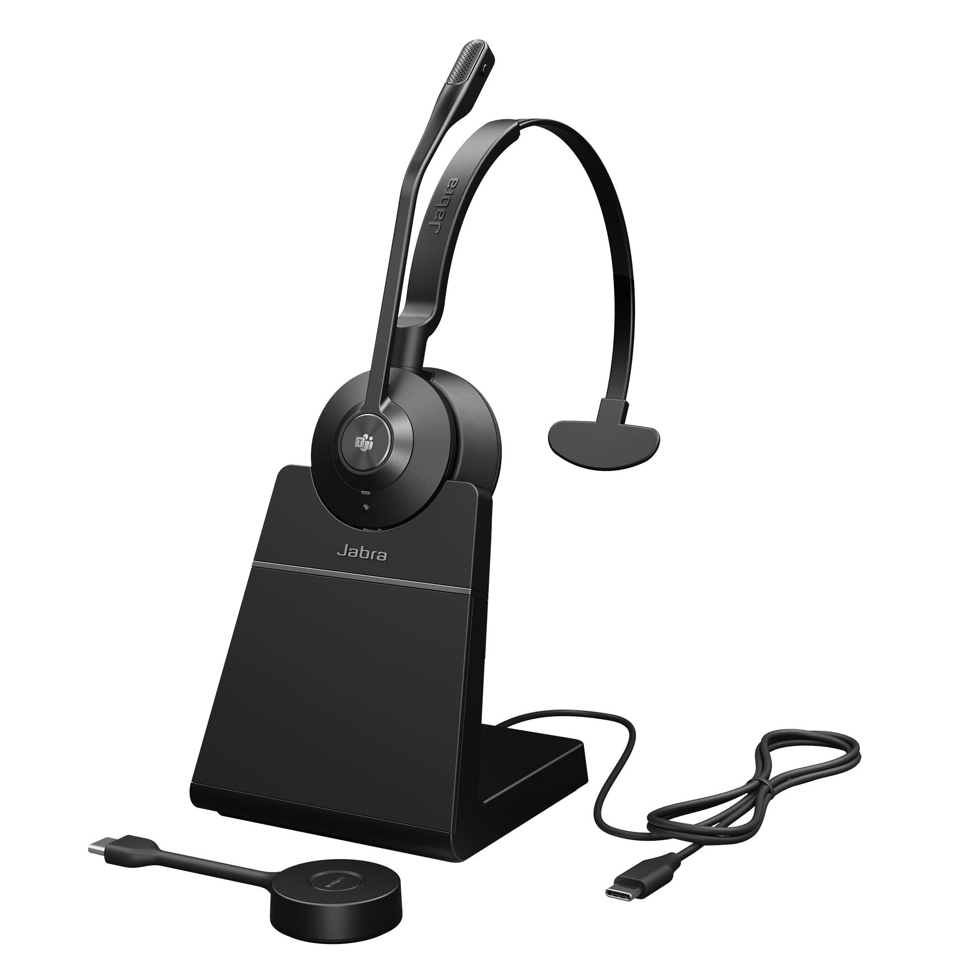 Jabra Engage 55 Schnurloses Mono Headset mit Link 400 USB-C DECT-Adapter - Mikrofon mit Geräuschunterdrückung