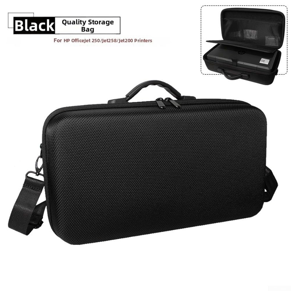 Funda rígida de viaje para HP para Officejet 250, bolsa de transporte de EVA a prueba de golpes con interior espacioso para accesorios de impresora, solución de almacenamiento portátil