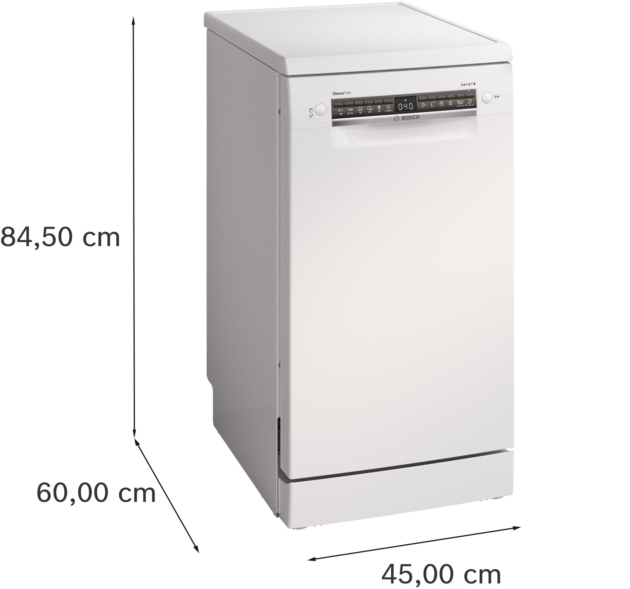 Bosch Série 4 lave-vaisselle pose-libre 45 cm Acier brossé anti-traces SPS4EMI17E