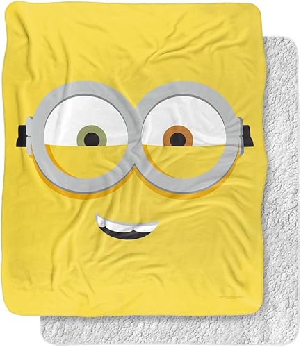 Minions - Manta de 50 x 60 pulgadas, manta de sherpa suave al tacto sedoso
