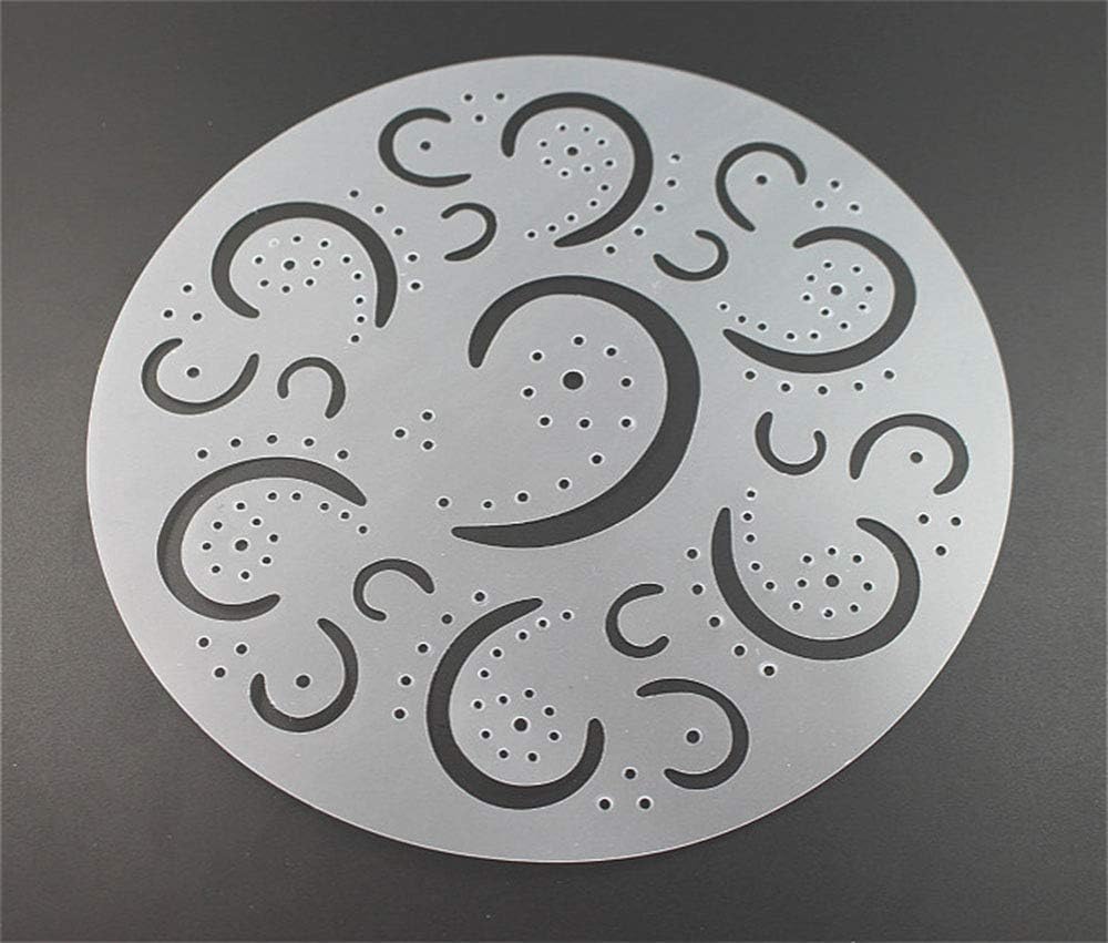 4IN1 Plastic Cake Stencils Flower Spray Stencils Birthday Cake Mold Decorating Bakery Tools DIY Mould Fondant Template Molds Diameter 20cm, White