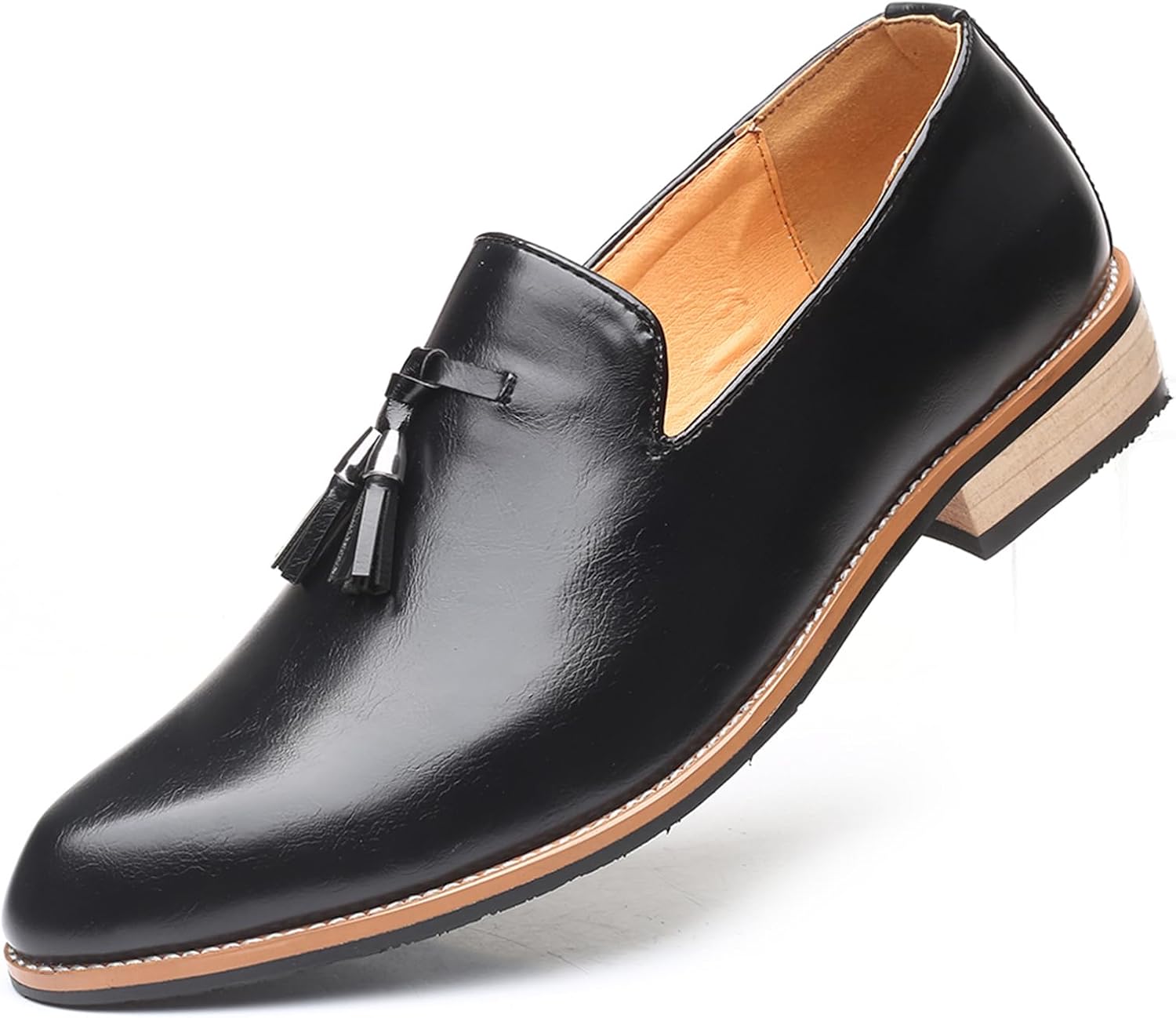 Men's Leather SlipOn Tassel Dress Loafers Classic Vintage