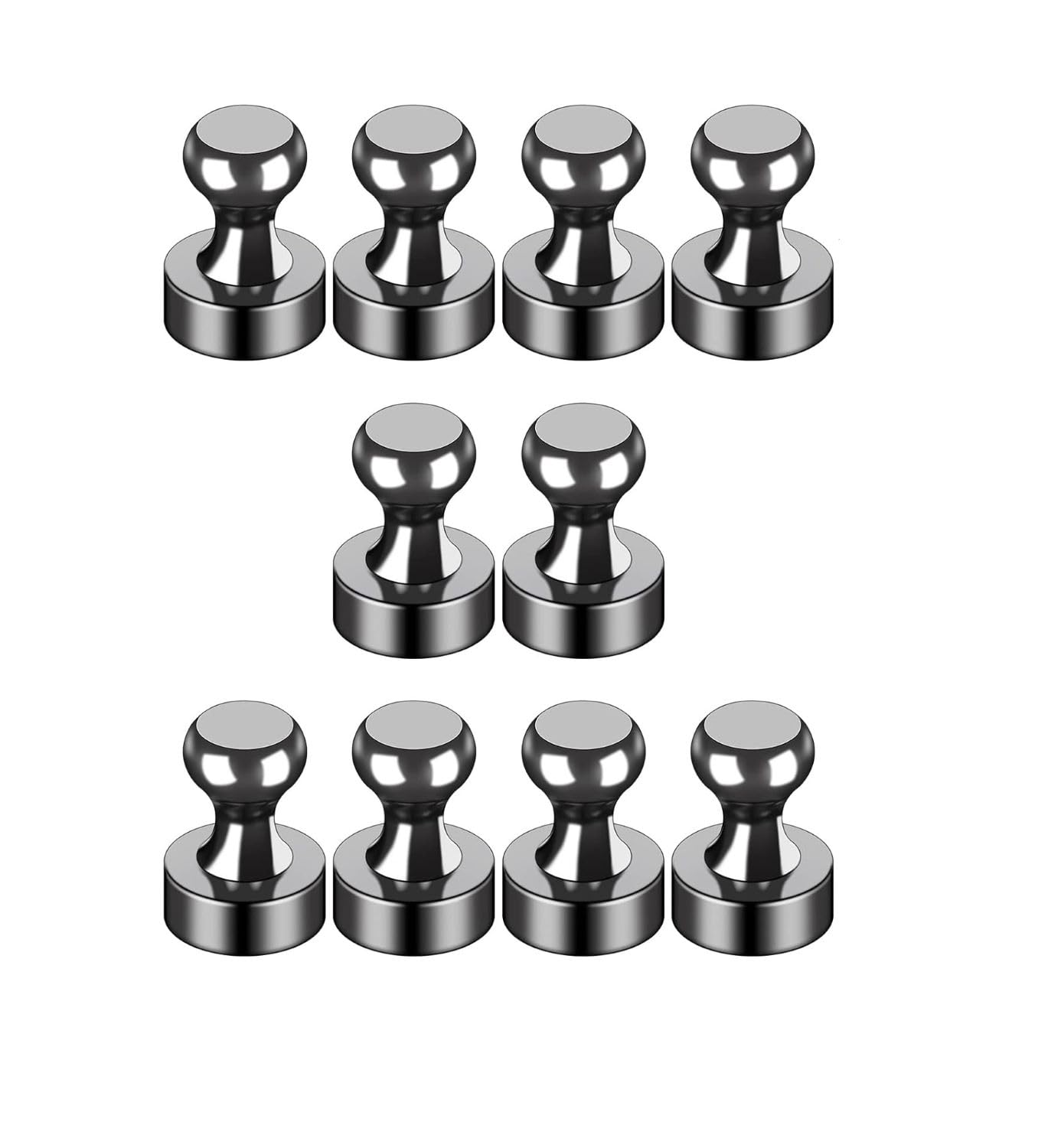 SYGA Set of 10 Neodymium Magnets with a Storage Box for Kitchen, Magnetic Board, Whiteboard, Noticeboard and Office - Black (12×16mm)-image-3