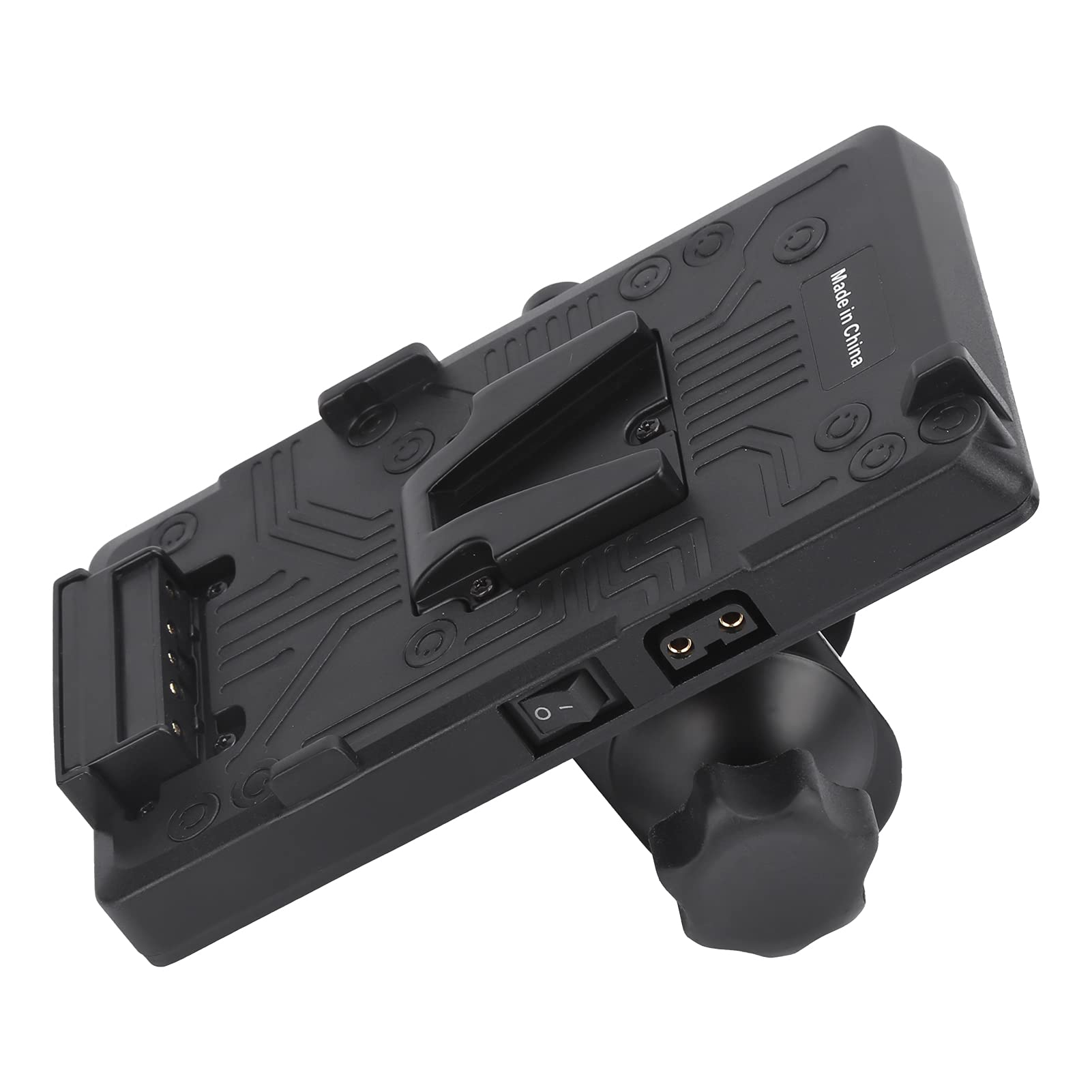 Adattatore Durevole con Piastra Batteria V‑Lock con Uscita D-Tap per Apparecchiature Fotografiche con Attacco V, Lega di Alluminio, Design Compatto, 1 unità