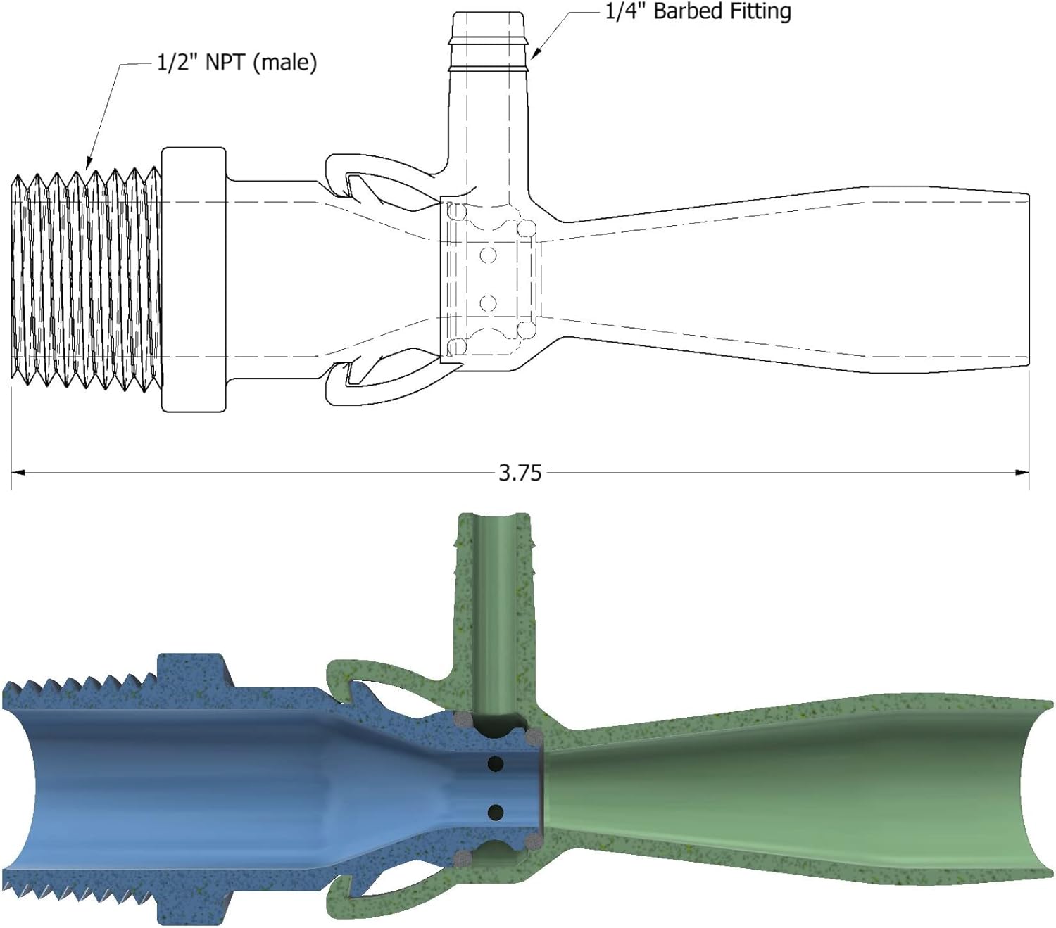 Aeration Venturi Nozzle - 1 Pack
