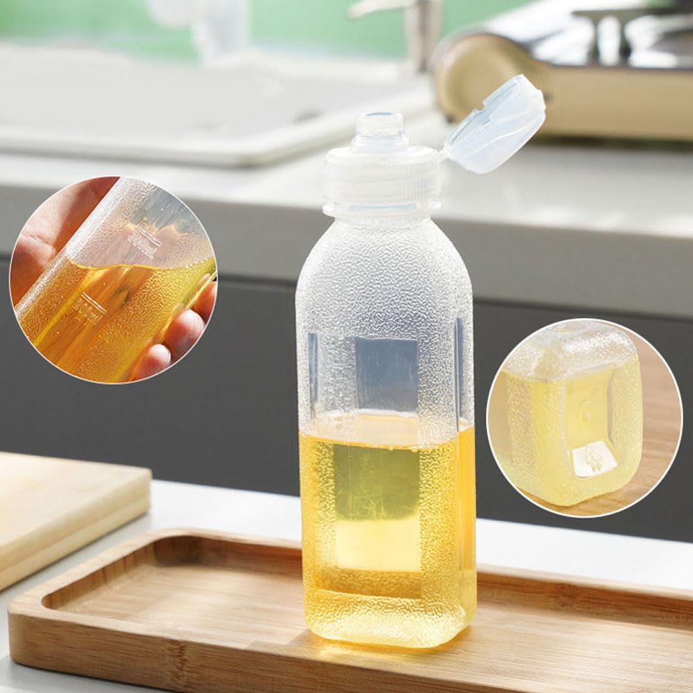 50 bottiglie da cucina per condimenti e condimenti, ricaricabili, per insalata, barbecue, salse, condimenti, cucina, contenitore per olio a tenuta stagna (trasparente, 1000 ml)