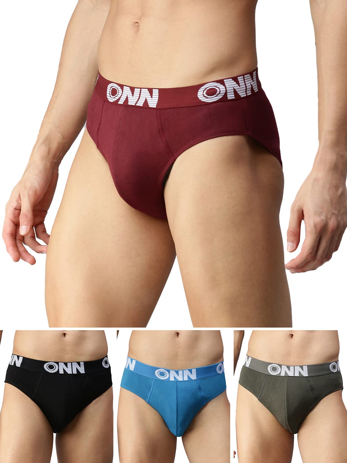 onn Relaxz Men's Briefs Sung fit Solid Innerwear | Anti-Bacterial | Stay Fresh | Sweat Absorbant | Moisture-Wicking |Breathable Combed Cotton for Extra Comfort-picture-44
