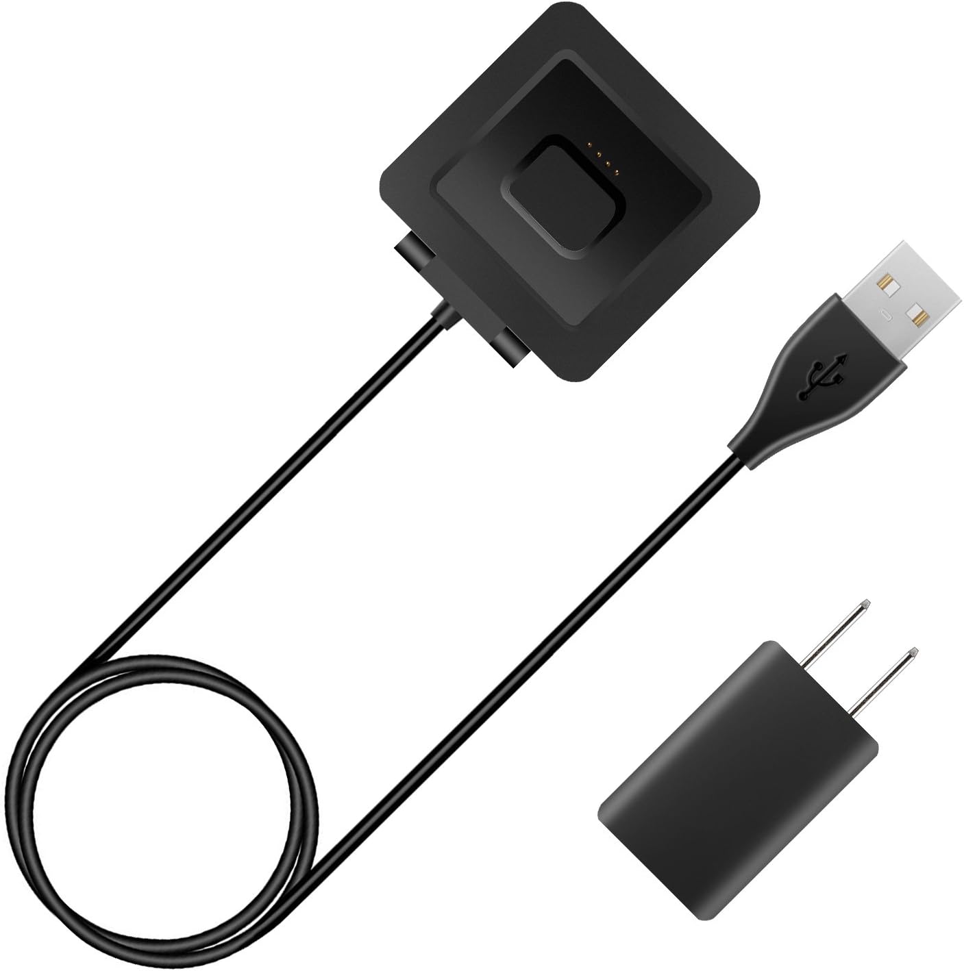 HalSign Charger Cables Compatible with Fitbit Blaze,Blaze Charging Dock Stand Accessories 3.3ft(100cm) Replacement USB Charging Cable and Compatible with Fitbit Blaze Charger Adapter