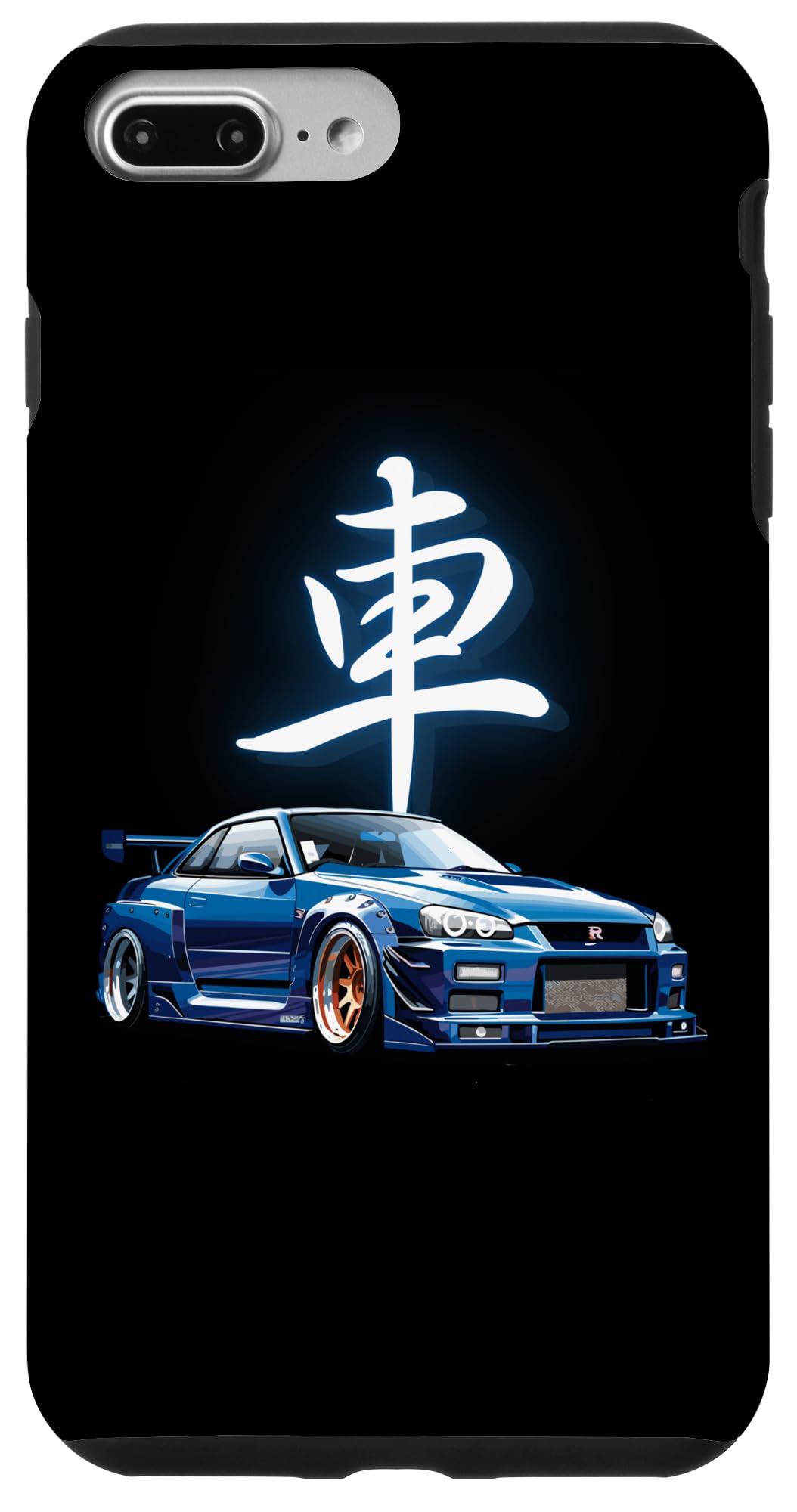 iPhone 7 Plus/8 Plus R34 Car in Japanese JDM Japanese Art Car Tuning Drift Car Case
