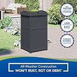 Suncast Outdoor Trash Hideaway, Resin Refuse Container w/ Lid, Cyberspace, 30 Gallon Capacity - Stylish Concealed Waste Storage for Patio, Backyard, Deck or Garden, Use 30-33 Gal. Garbage Can Liners - Image 3