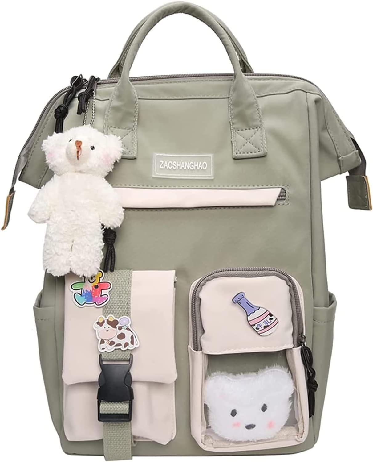 Kawaii Travel Backpack Green 