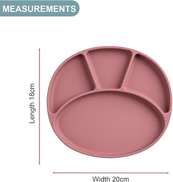 BIBaDO Silicone Baby Plates – Baby Weaning Essentials Stay Put Suction