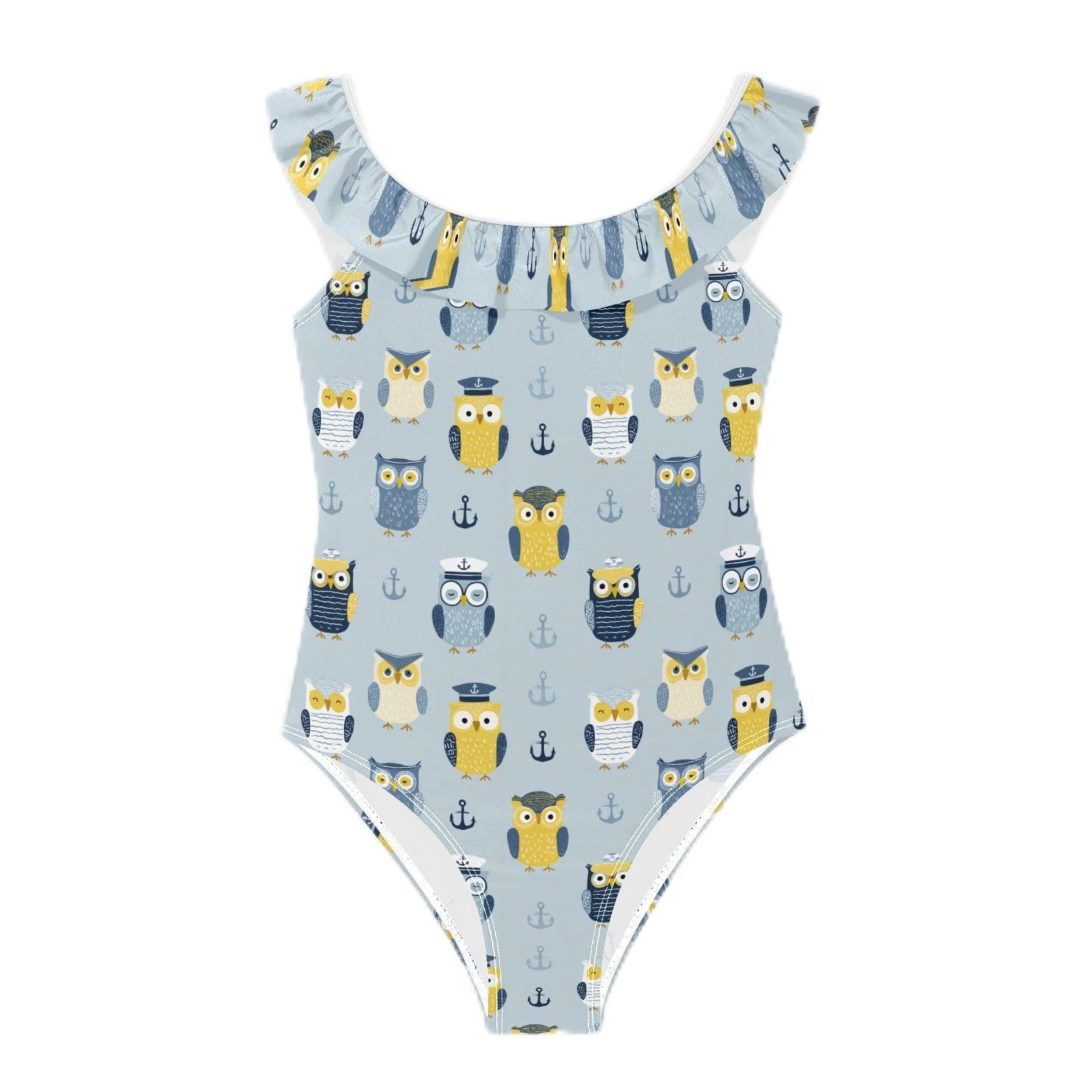 Traje de baño para niñas Yoogain con volantes suaves para verano 7