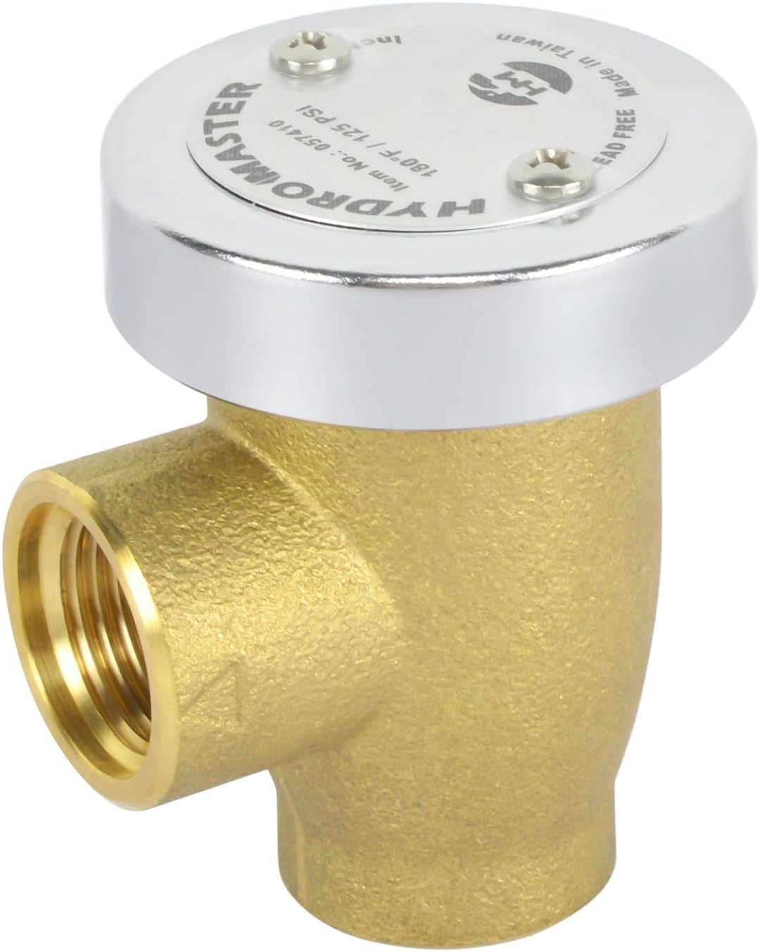 HYDRO MASTER Water Anti-Siphon Vacuum Breaker, 3/4 in., Brass Body & Chrome-Plated Cap, LF Brass.