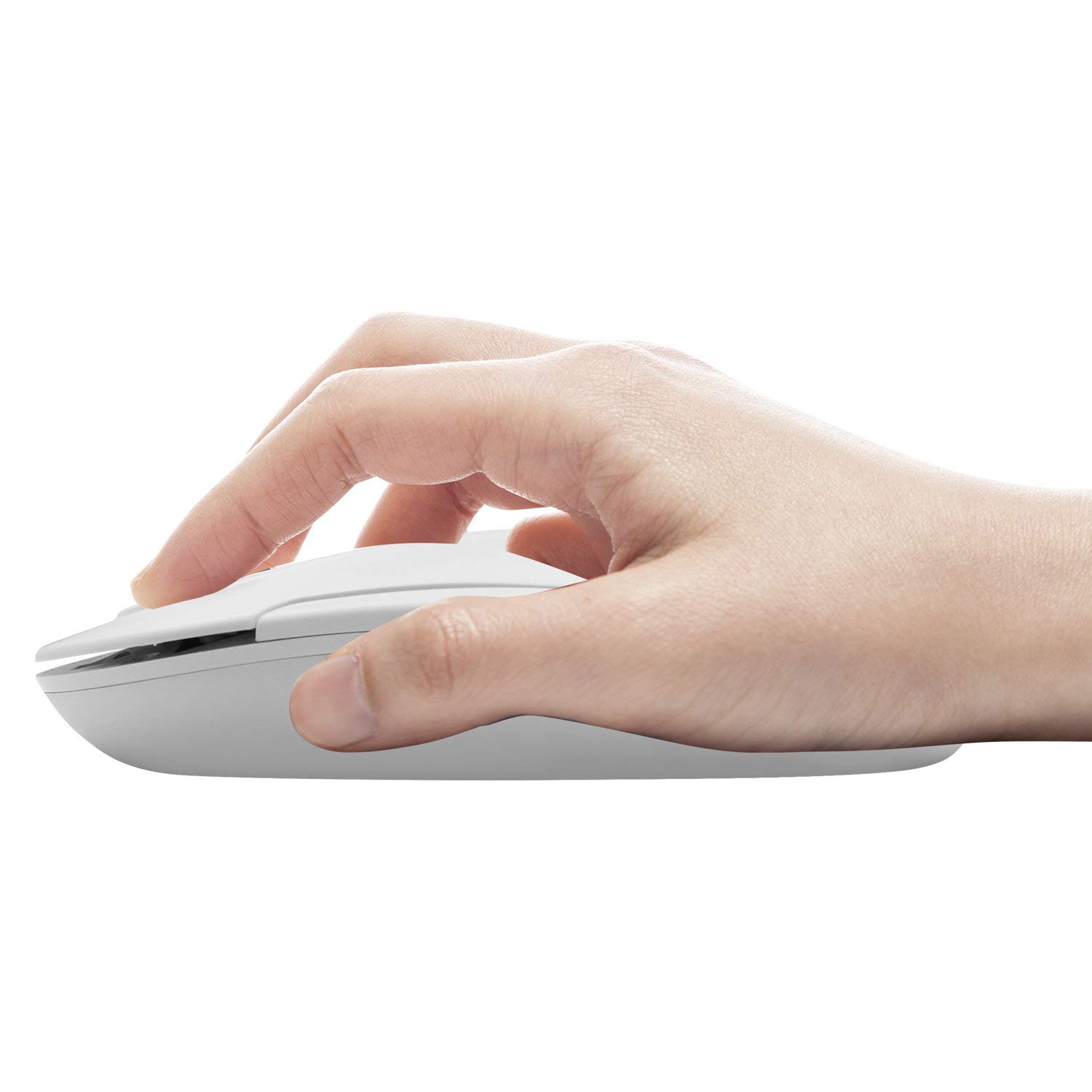 Macally BTDYNAMOUSE-W, ratón óptico de 3 Botones con Bluetooth, Blanco