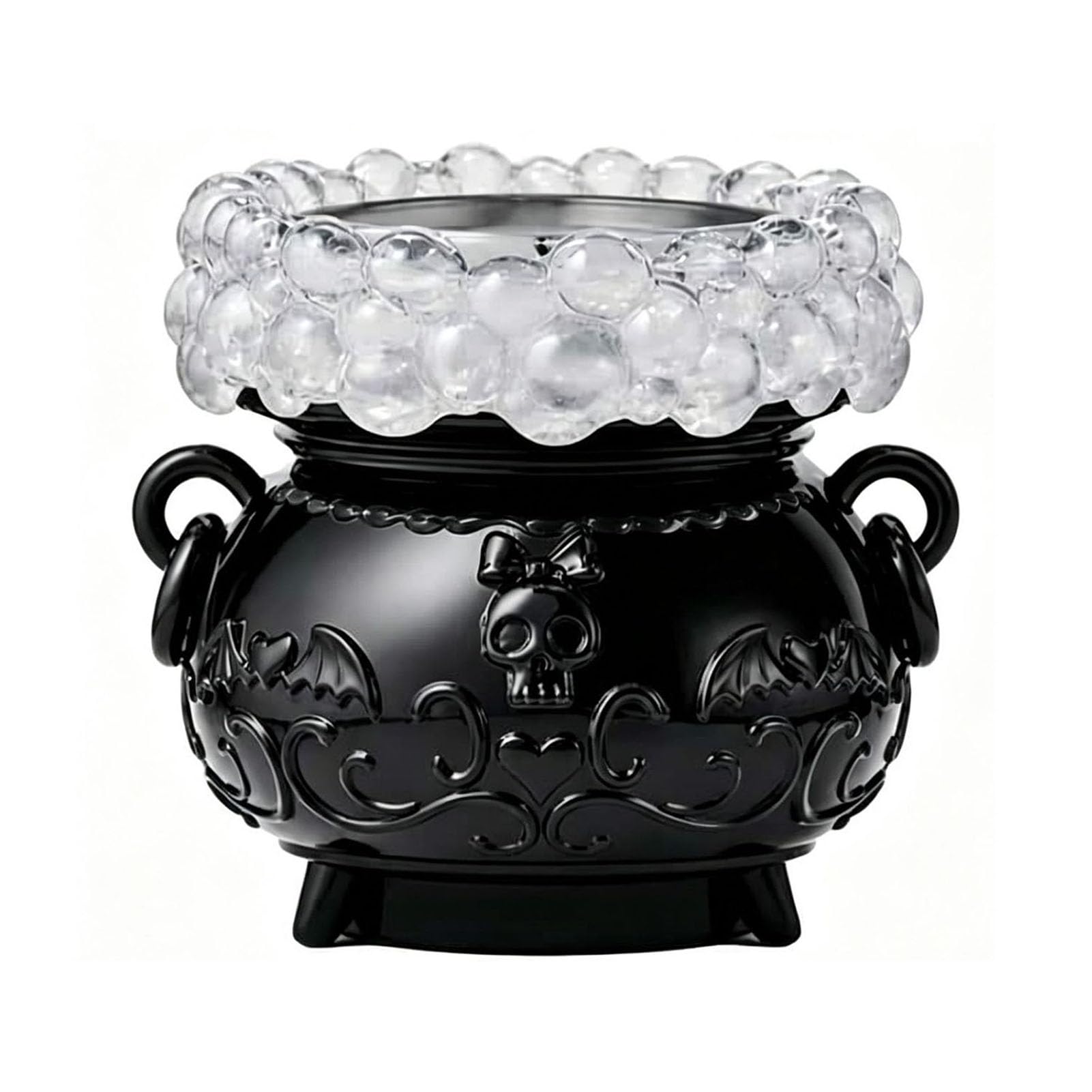 ZhzeYun Halloween Cauldron LED Bubble Light Decor Color Changing Witch Potion Lamp Purple Gothic Tabletop for Mantel Home Party Spooky M