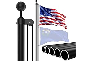 25FT Flagpole Kit Outside Yard Heavy Duty Flag Pole for Residential