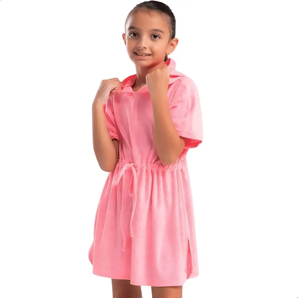 Roupão INFANTIL Kaftan Atoalhado Saída de Praia com Capuz Menina She by Mash Kids