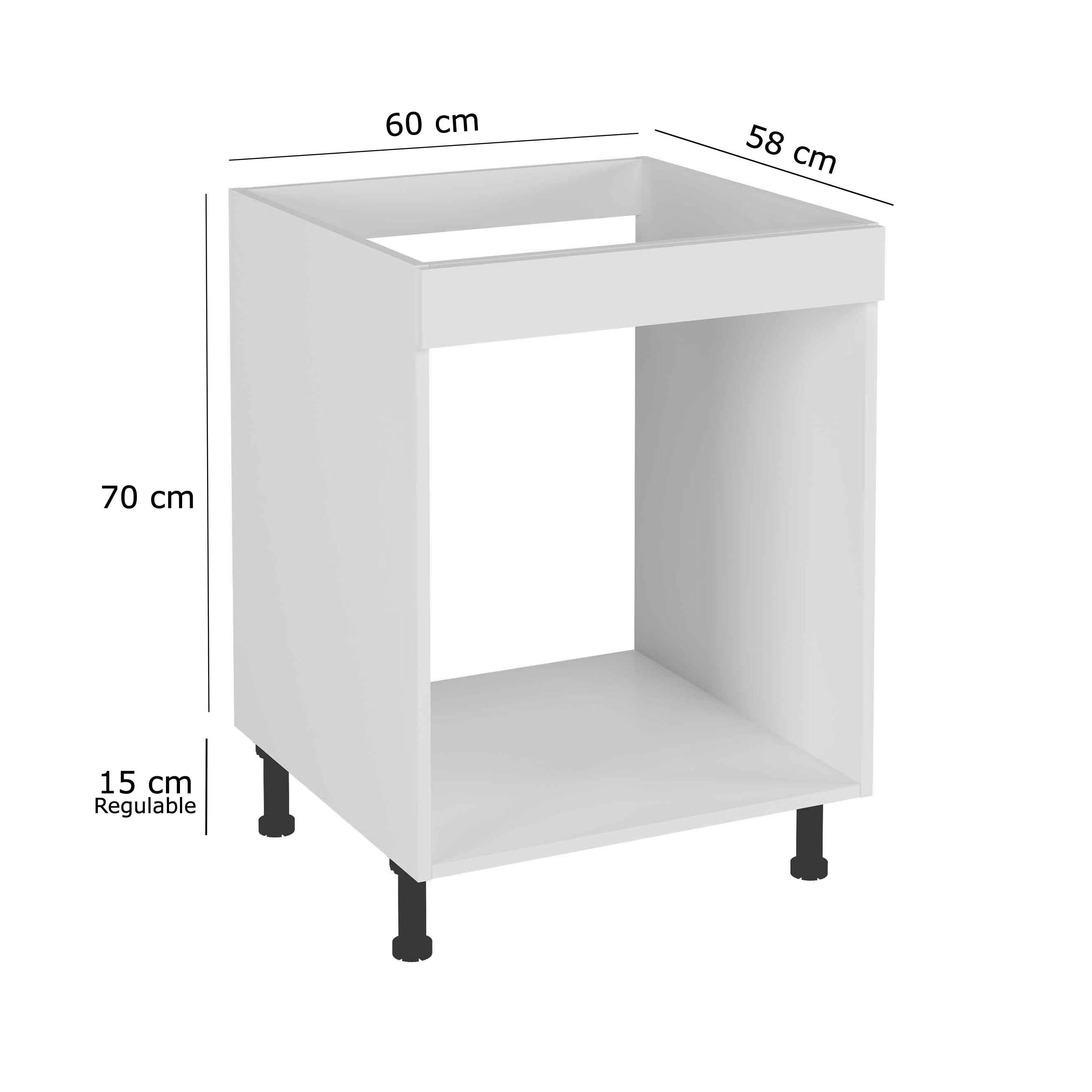 HOGAR24 ES - Mueble Bajo para Horno Color Roble Albar, Medidas: 85 x 60 x 58 cm