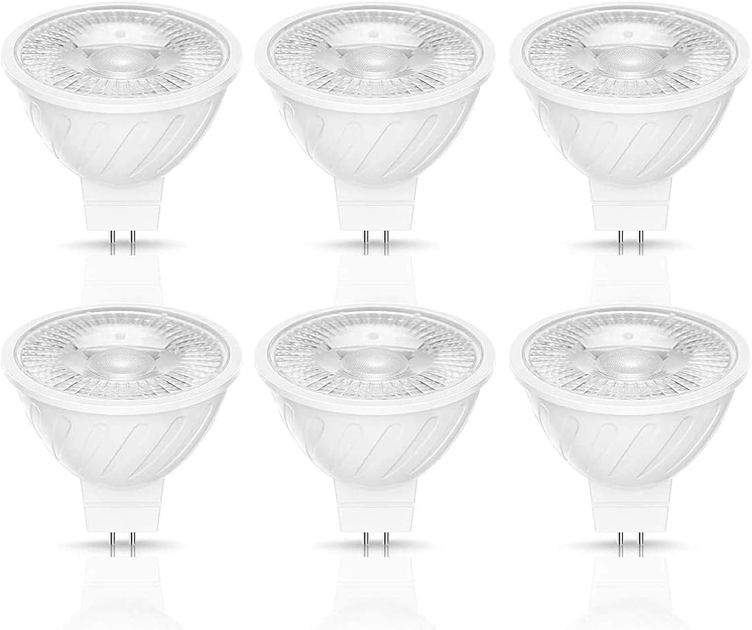 Briignite MR16 LED Bulb 3000K Soft White, 40W Halogen Equivalent, 5W LED GU5.3 MR16 AC/DC 12V Spotlight Bulb, 450LM 60 Degree Beam Angle, Non Dimmable LED for Landscape Track Lighting, 6 Pack