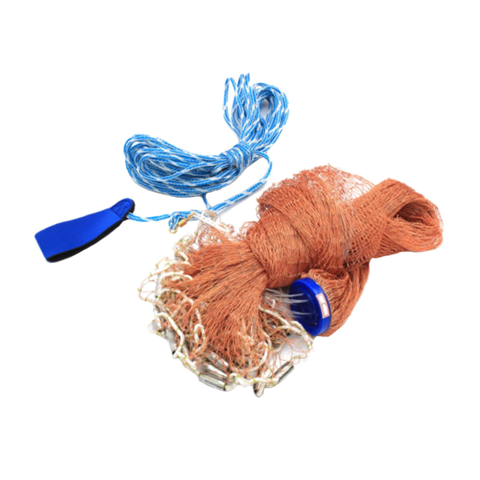 Mipcase Filet De Pêche Pliable en Maille avec Corde À Main Épuisette Portable pour Crevettes Homards Ménés Écrevisses Crabes Pendentif en Zinc 240 Facile À Utiliser Couleur Aléatoire