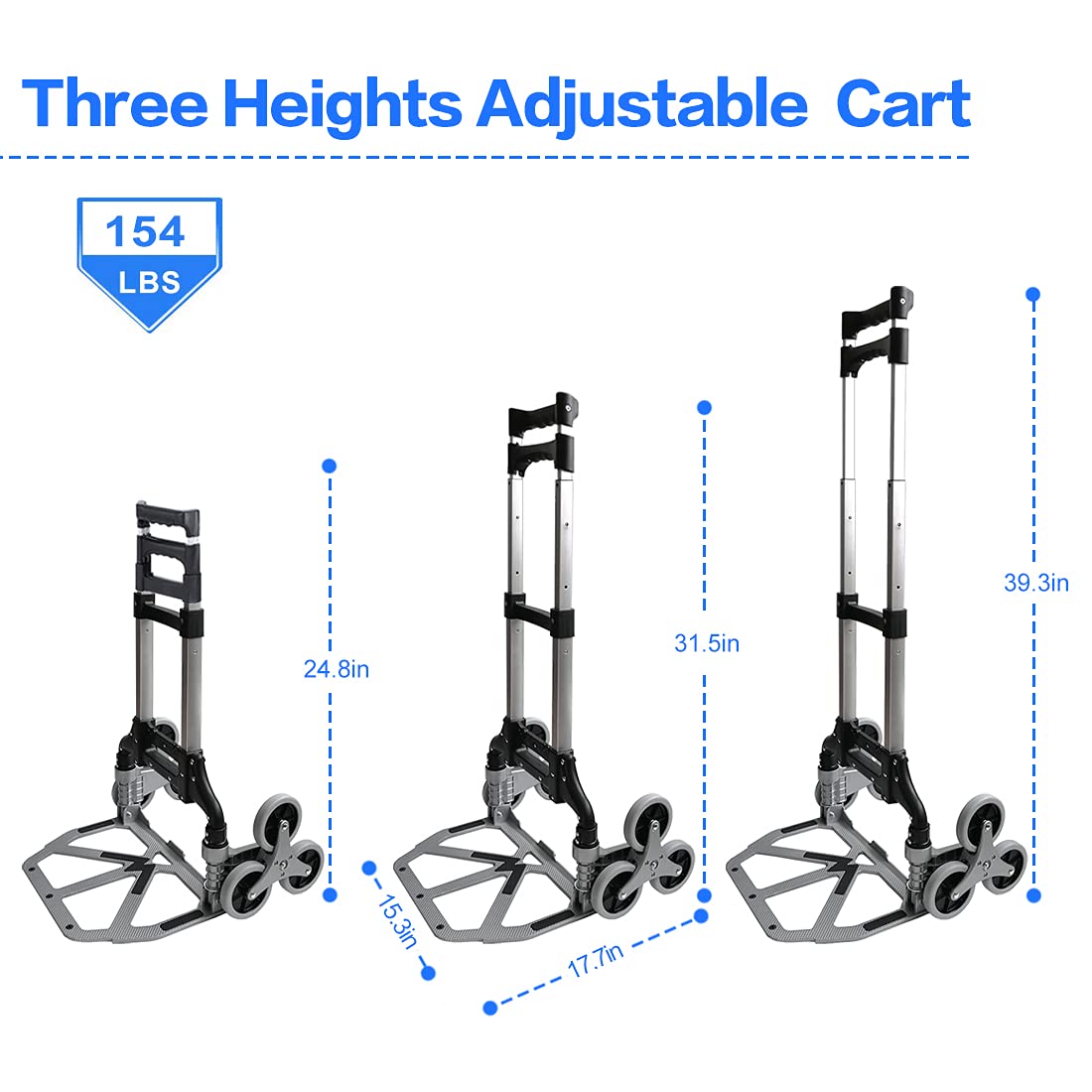 Stair Climbing Cart, Lightweight Portable Folding Dolly Multifuctional