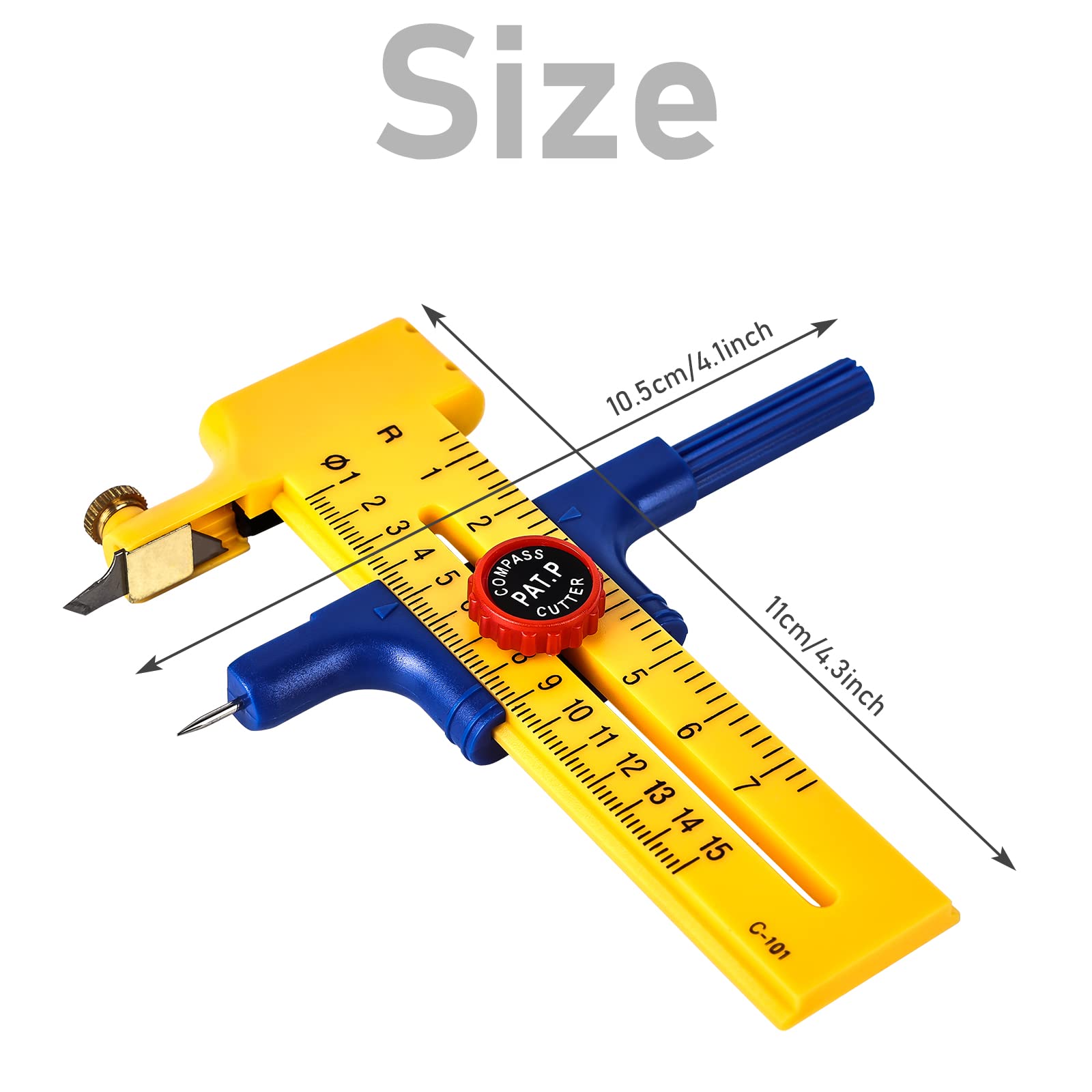 Taglierina Circolare A Compasso - 11 Pezzi Per Tagli Cerchi Da 1-15 Cm - Foto 9