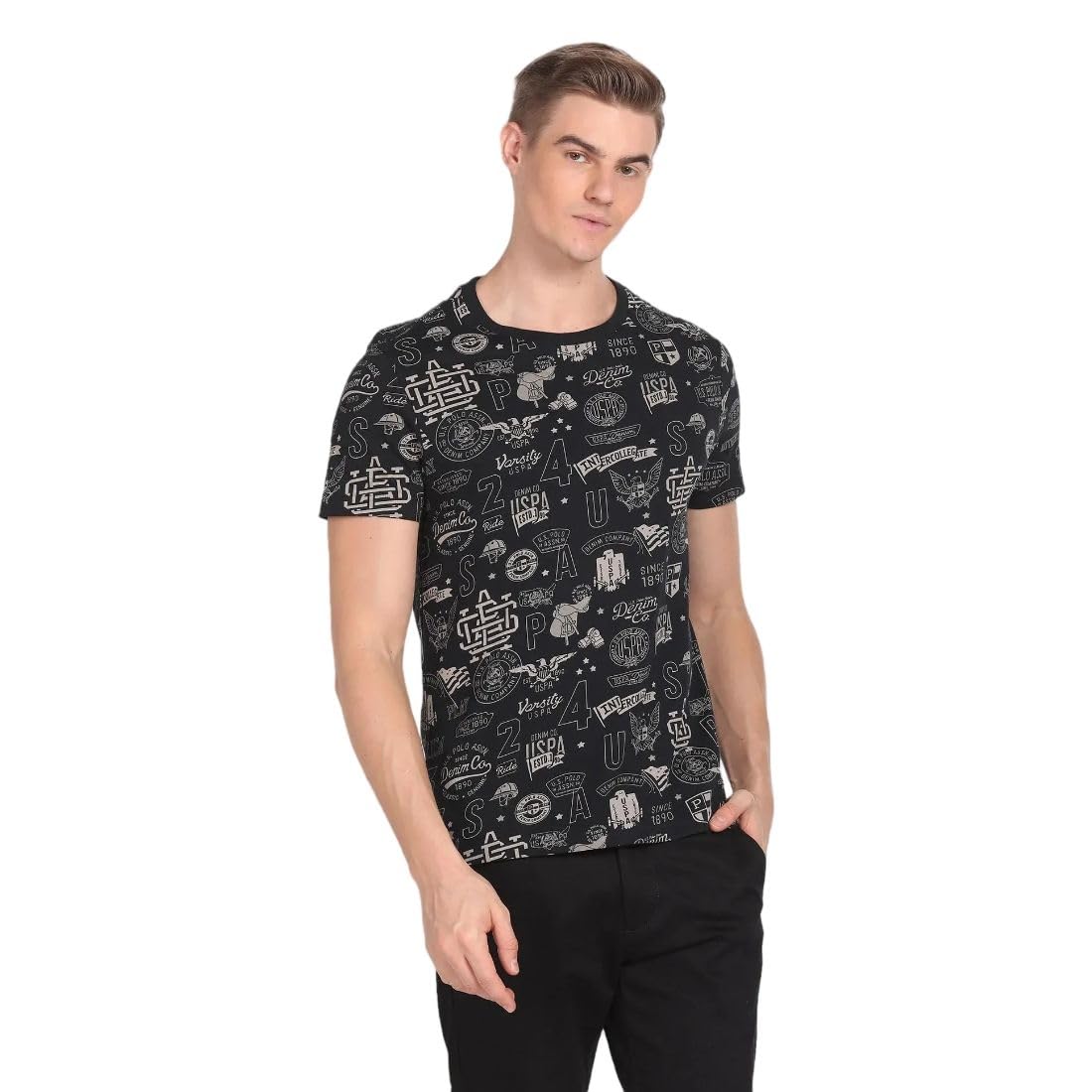 u.s. polo assn. denim co. All Over Print Pure Cotton t-Shirt-picture-45