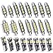 Kinstecks ​​23PCS Can-Bus Kit d'ampoules SMD LED sans erreur LED de voiture Ampoule intérieure Festoon BA9S Canbus T10 C5W Xenon