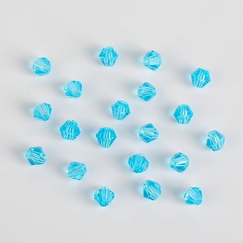 Miniatura 5 de Novborcz Cuentas de vidrio blanco bicono de 0.157 in para la fabricación de joyas 1700 piezas de cuentas espaciadoras de cristal facetado surtidos