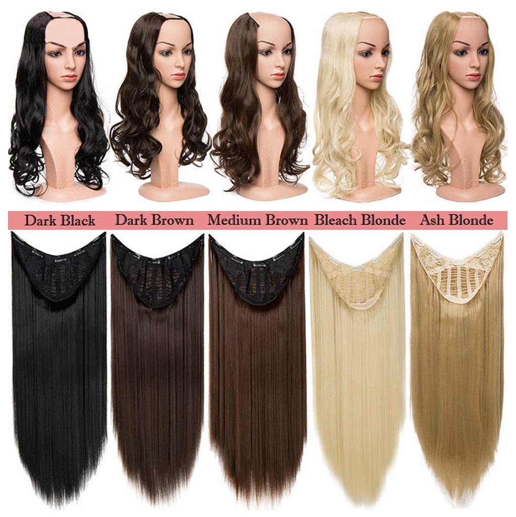 24” CHOCOLATE BROWN 1 PEICE FULL HEAD UPART CLIPIN Amazon.com : REECHO 24 main image 2