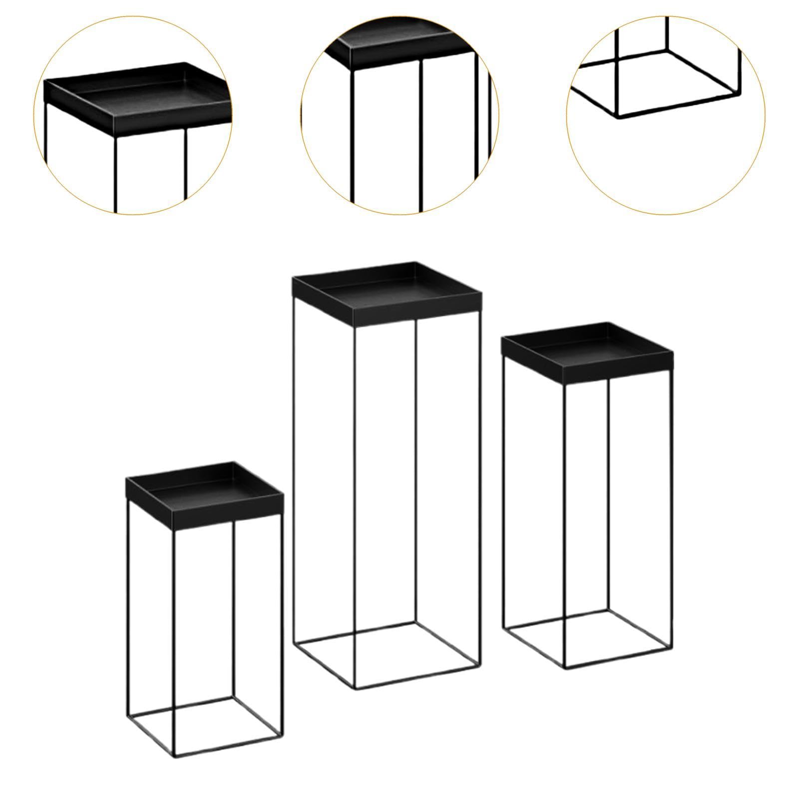 3 Soportes para Cupcakes, Bandeja para Servir Cupcakes, Expositor de Postres de Metal, Elevador de Cupcakes para Mesa, Cocina, Boda, Hogar, Cumpleaños, Negro, Individual