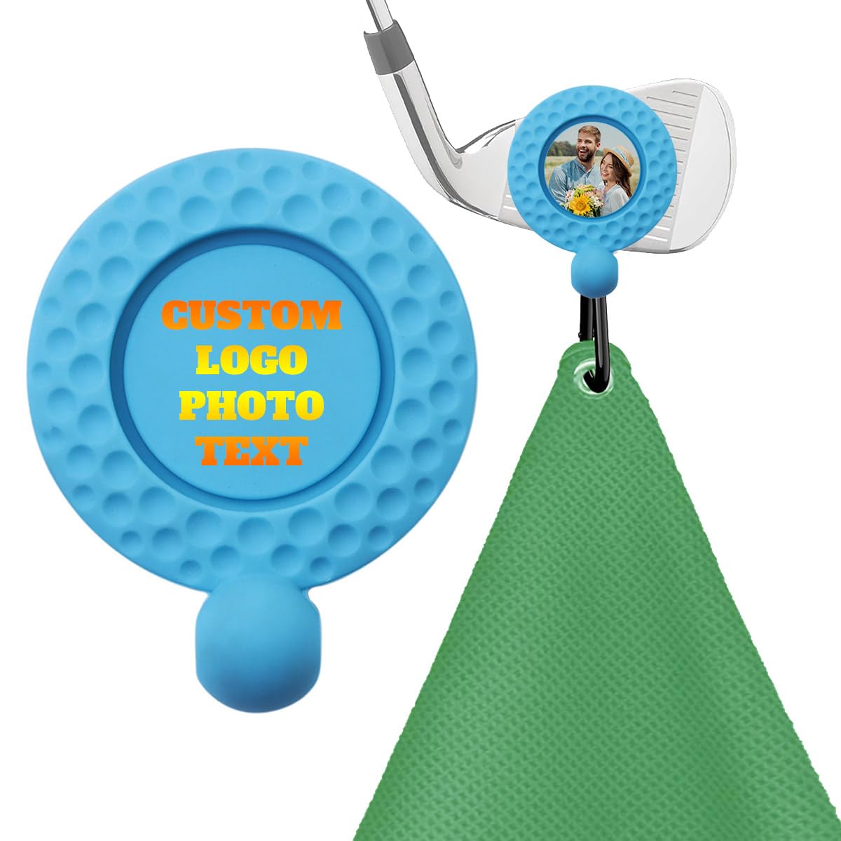 Amazon.com: Yakify Custom Golf Towel Magnetic Clip with Logo Photo