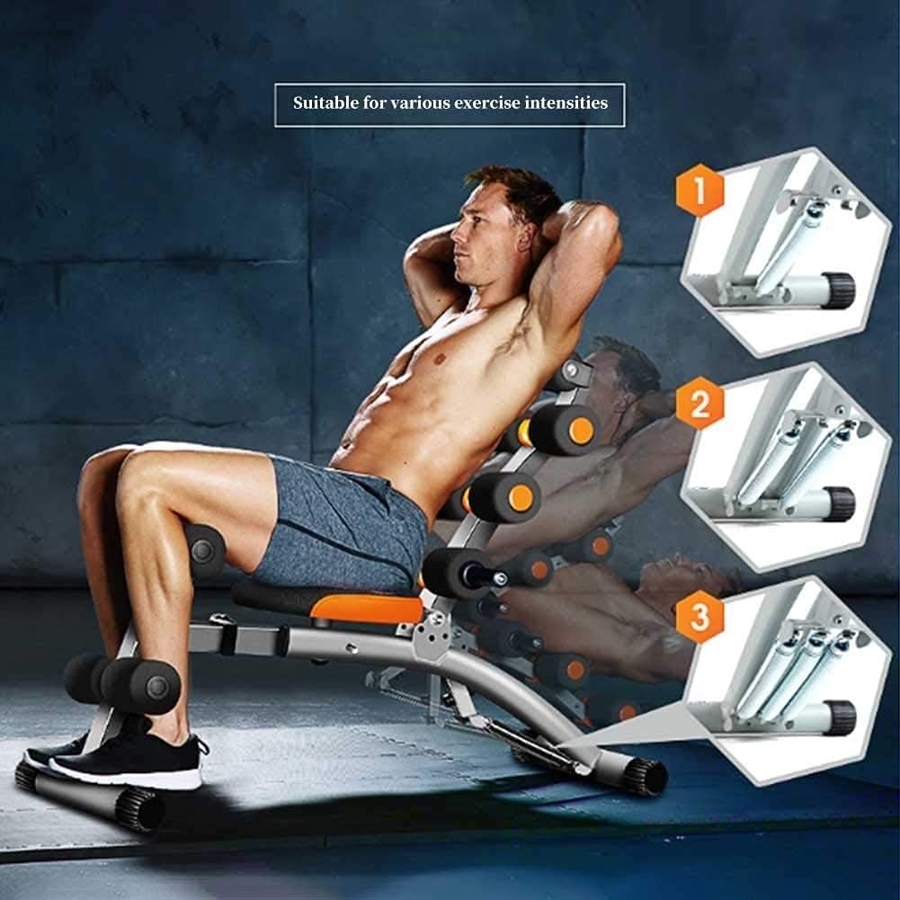 Adjustable Abdominal Trainer Portable Gym Abdominal Exerclse Equlpment Foldable Exercise Machine Fitness Trainer with 4 Difficulty Levels – Abdomen Bench