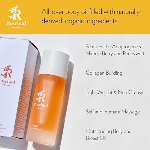 Miniatura 7 de Rosebud Woman Anoint Aceite corporal nutritivo – A base de plantas, cuidado natural de la piel para cicatrices, estrías y masajes – Fórmula vegana