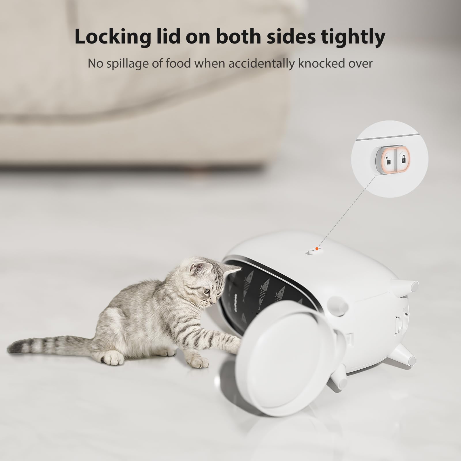 Comederos automáticos para gatos, dispensador de alimentos secos para gatos con temporizador de 3 litros, comedero automático para perros con grabadora de voz de 10 segundos, alimentador automático
