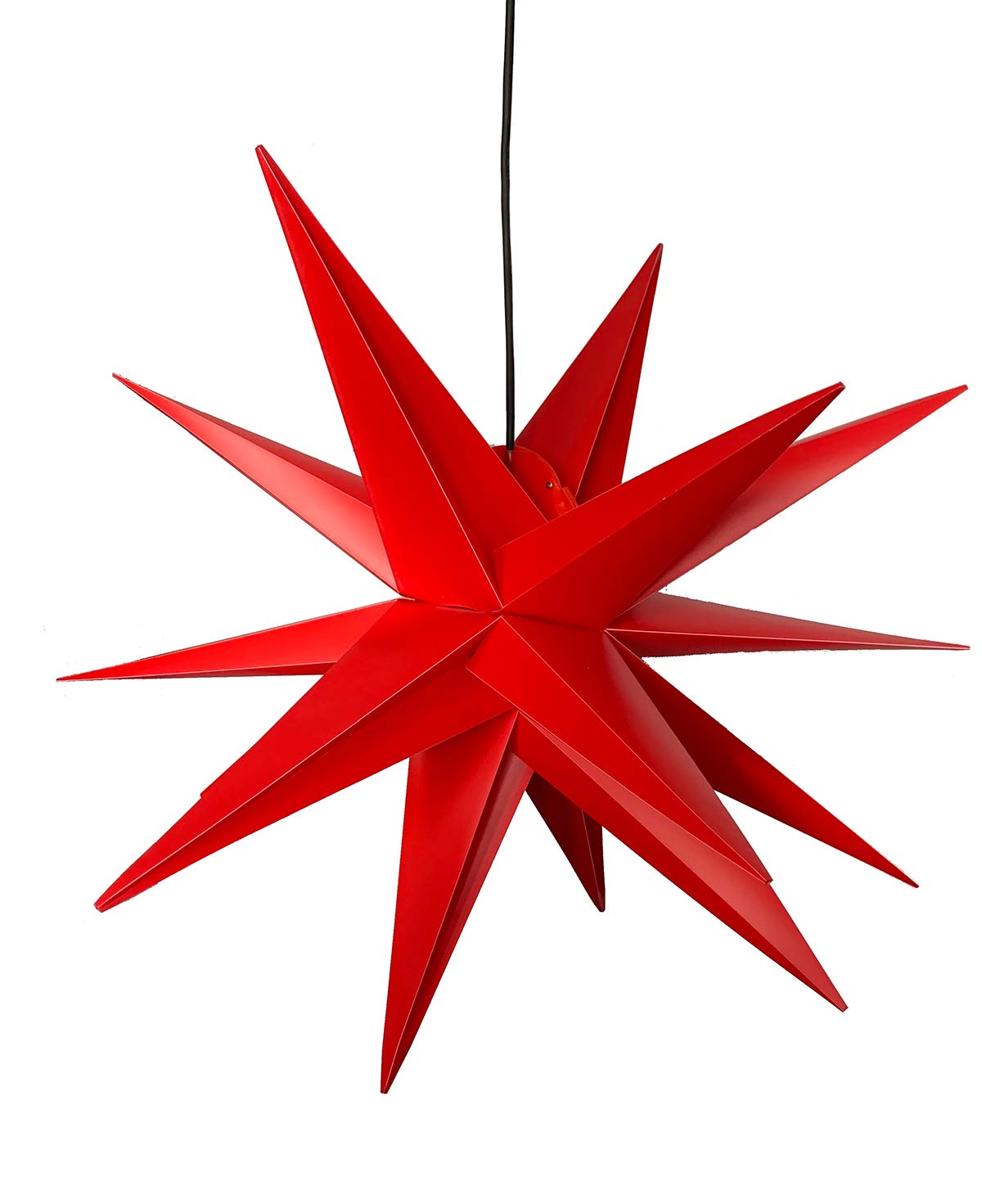Weihnachtsstern Rot Fenster Weihnachtsstern Leuchtstern Esszimmer Deko Adventsstern Stoff Braun LED 3er Set Weihnachtsstern Außen Groß