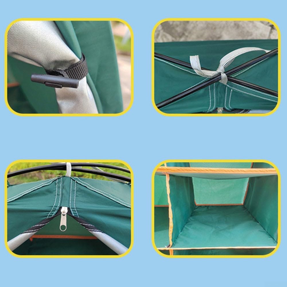 Zoegneer Tienda de almacenamiento al aire libre 9 estantes gabinete de camping portátil impermeable organizador para barbacoa picnic viaje parque zapatos almacenamiento hogar patio trasero 120 * 50 *