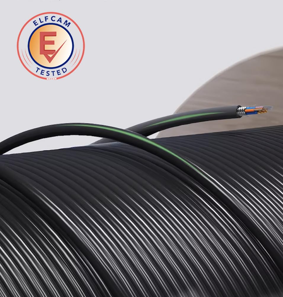 Elfcam® - 100 m Cavo Struttura Libre 250 µm 12 fili - Fibra ottica multimodale OM4 - MV - LSZH