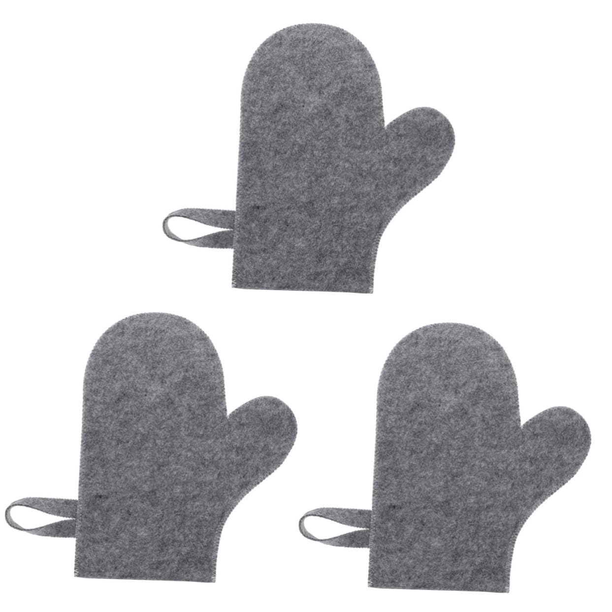 Beavorty 3pcs Felt Sauna Gloves Dead Skin Remover Shower Felt Sauna Mitt Body Wash Gloves Bath Mitts Scrubber Gloves Scrub Gloves Sauna Heat Protecting Glove Simple Pigeon